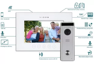 Wideodomofon WIFI Vidos X M11W-X + S10 FullHD Android Podczerwień MicroSD - Wideodomofony - miniaturka - grafika 2