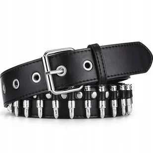 Pas Pasek Rockowy Gotycki Punkowy Biker Naboje Łuski Alt Punk Y2K 120 Cm - Paski - miniaturka - grafika 1