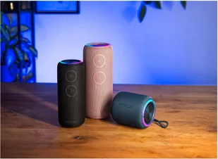 Głośnik bluetooth SIRIUS 2 MINI czarny moc 16W, LED, TWS - Głośniki przenośne - miniaturka - grafika 1