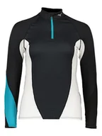 Koszulki sportowe damskie - Mizuno Koszulka funkcyjna "V Body G1" w kolorze czarno-biało-turkusowym - miniaturka - grafika 1
