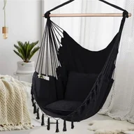 Fotele ogrodowe wiszące - ISwing Bujak wiszący Boho, antracyt, 100 x 130 x 120 cm - miniaturka - grafika 1