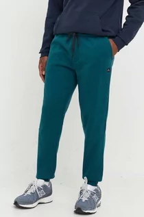 Spodnie męskie - Rip Curl spodnie dresowe męskie kolor zielony gładkie - grafika 1