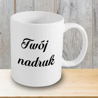 Kubki - Biały kubek ceramiczny matowy 330 ml z Twoim nadrukiem - miniaturka - grafika 1