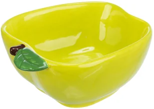 TRIXIE Miska dla gryzoni ceramiczna w kształcie jabłka 180 ml / 12 x 11 cm - żółty - Akcesoria dla gryzoni - miniaturka - grafika 1