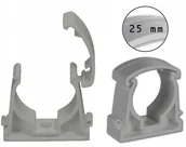 Kanały kablowe - AKS AKS_ZIELONKA Uchwyt zamykany U-25 szary 111771 - miniaturka - grafika 1