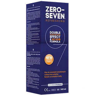 Płyn do soczewek Zero-Seven Refreshing, 500 ml - Płyny do soczewek kontaktowych - miniaturka - grafika 1