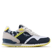 Buty dla chłopców - Sneakersy Pepe Jeans London B Brighton PBS30552 Niebieski - miniaturka - grafika 1