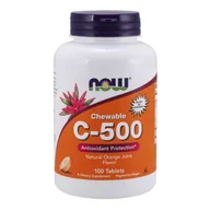 Witaminy i minerały - Now Foods Now Witamina C-500 chewable 500mg/ 100 pastylek do ssania N0630 - miniaturka - grafika 1