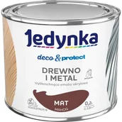 Emalie - Farba akrylowa Jedynka DecoProtect Drewno i Metal Mat Mahoń 0,2 l - miniaturka - grafika 1