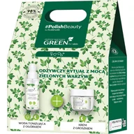 Zestawy kosmetyków damskich - Floslek Floslek XMASS - Zestaw Green For Skin (Krem na noc 50ml + Woda tonizująca 95ml) - miniaturka - grafika 1
