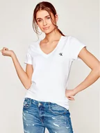 Koszulki i topy damskie - Calvin Klein Jeans T-Shirt J20J213716 Biały Regular Fit - miniaturka - grafika 1