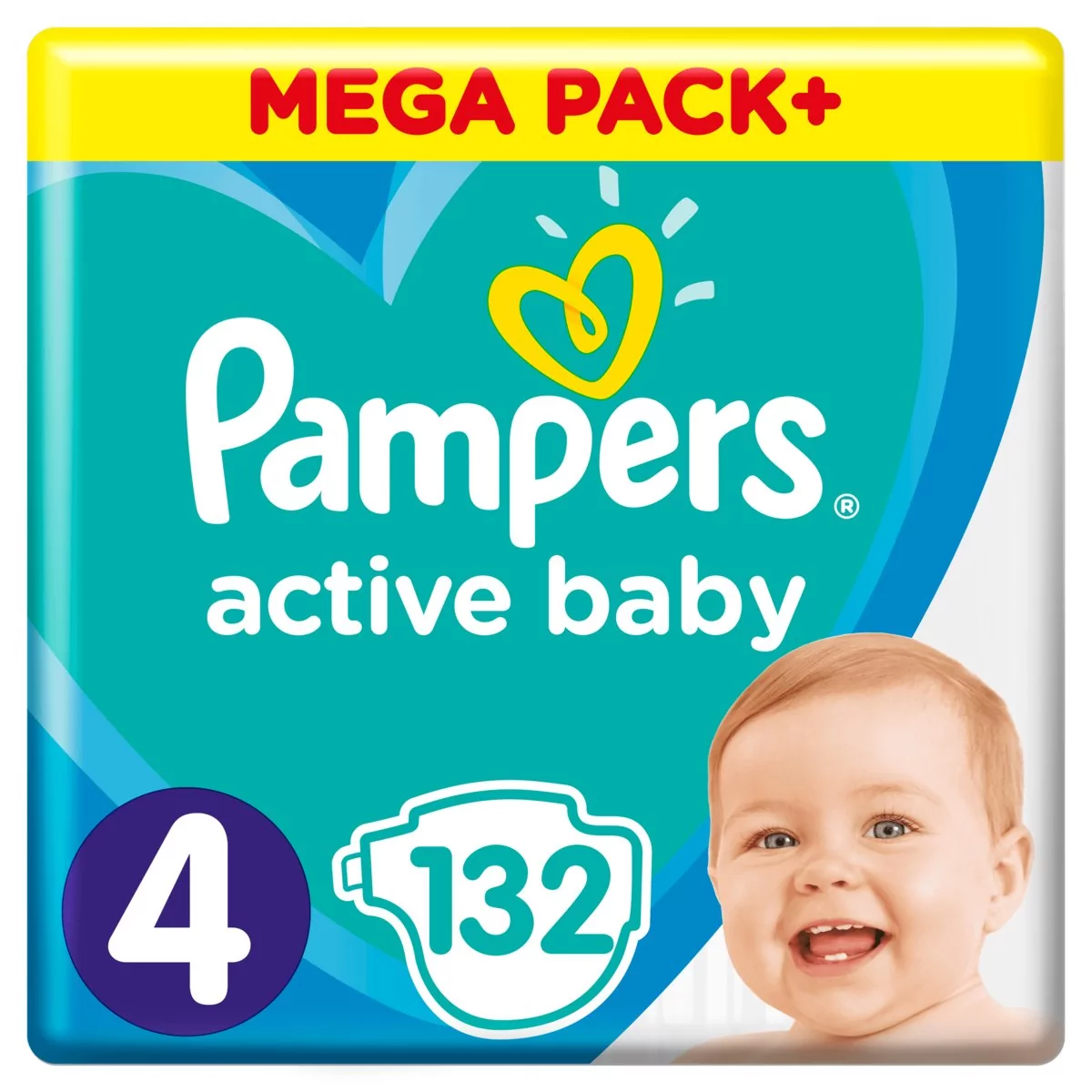 Pampers Active Baby 4 132 szt.