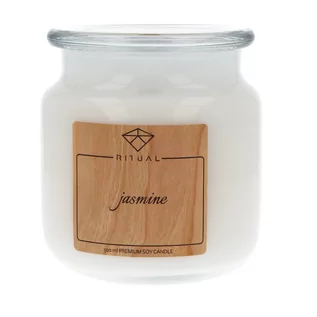 Świece - Zapachowa świeca sojowa Moma Fragrances, 500 ml o zapachu Jasmine - grafika 1
