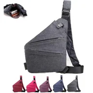 Torby podróżne - Torba antykradzieżowa Torba podróżna antykradzieżowa Torba podróżna Slim Sling Cross Body Torba podróżna dla kobiet mężczyzn niebieski - miniaturka - grafika 1