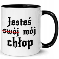 Kubki - KUBEK BIAŁY PREZENT DLA FANA SERIALU 1670 JESTEŚ MÓJ SWÓJ CHŁOP WZORY - miniaturka - grafika 1