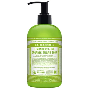 Dr. Bronner's Dr Bronners Dr Bronners Lemongrass & Lime mydło w płynie do ciała i włosów 355 ml - Mydła - miniaturka - grafika 2