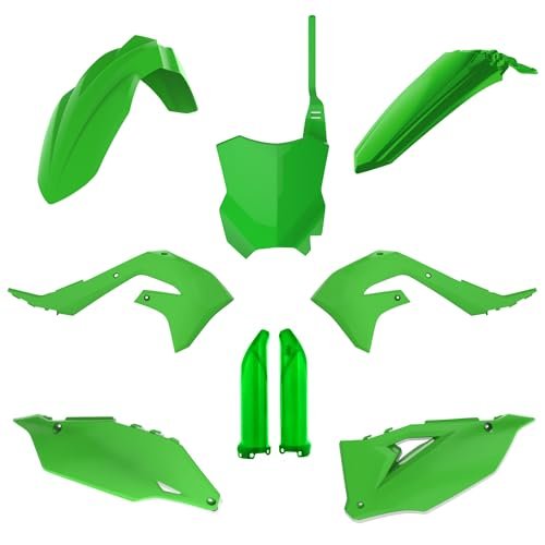 POLISPORT 91497 - kompletny zestaw z tworzywa sztucznego (z osłoną widelca) Kawasaki kolor OEM