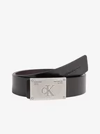 Paski - Calvin Klein Jeans Męski pasek z ćwiekami REV 40 mm CKJ, czarny/gorzki brązowy, 110 - miniaturka - grafika 1