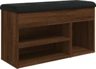 Szafki na buty - vidaXL Ławka na buty w kolorze brązowego dębu 82x32x45,5 cm Materiał drewnopochodny - miniaturka - grafika 1