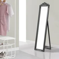 Lustra - [en.casa] Lustro stojące Arezzo 160x40 cm pełnowymiarowe lustro stojące uchylne dekoracyjne w stylu barokowym do sypialni, salonu ciemnoszare - miniaturka - grafika 1