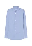 Koszule męskie - Seidensticker Męska koszula biznesowa Tailored Fit – bez prasowania, wąska koszula z kołnierzem typu kent – długi rękaw – 100% bawełna - miniaturka - grafika 1