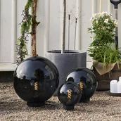 Lampy ogrodowe - Zewnętrzna kula dekoracyjna Orby czarna, Ø 20 cm - miniaturka - grafika 1