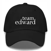 Czapki i chusty sportowe męskie - CZAPKA CZARNA Z DASZKIEM Na Wiosnę Lato Dla Fana Twilight TEAM EDWARD Wzory - miniaturka - grafika 1