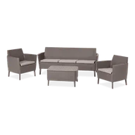 Meble ogrodowe - Salemo zestaw mebli ogrodowych 3+1 Cappucino - miniaturka - grafika 1