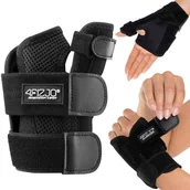 Ortezy, stabilizatory i opaski elastyczne - 4Fizjo, stabilizator kciuka z ujęciem nadgarstka, czarny, 1 sztuka - miniaturka - grafika 1