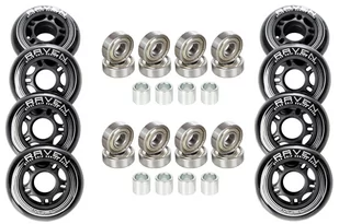 8x Kółka do rolek 80mm + 16x Łożyska Raven Abec7 - Akcesoria do skatingu - miniaturka - grafika 1
