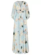Sukienki - APART sukienka wieczorowa z kwiatowym nadrukiem, jasnoniebieska wielokolorowa, M, Jasnoniebieski wielokolorowy, M - miniaturka - grafika 1