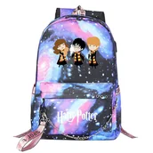 Plecaki - Htclv Plecak Harry Potter dla nastolatków - Unisex School Travel Bag z kreskówkowym wzorem, duża pojemność - Modne studenckie codzienne mochilas Wy... - miniaturka - grafika 1