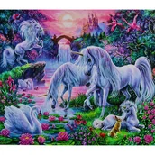 Malowanie po numerach - Norimpex Malowanie po numerach. Jednorożec 40 x 50 cm - miniaturka - grafika 1