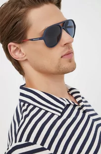Armani Exchange okulary przeciwsłoneczne męskie kolor granatowy - Okulary przeciwsłoneczne - miniaturka - grafika 1
