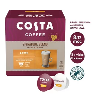 COSTA COFFEE Kawa w kapsułkach Costa Coffee Signature Blend Latte kompatybilna z Dolce Gusto 16 szt 7487-uniw - Kawa w kapsułkach i saszetkach - miniaturka - grafika 1