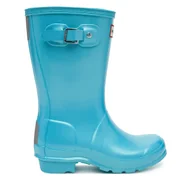 Buty dla dziewczynek - Kalosze Hunter JFT6040NEB Niebieski - miniaturka - grafika 1