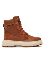 Botki damskie - Geox Trapery Lamidie ABX B D46XMB 0FV22 C6001 Brązowy - miniaturka - grafika 1