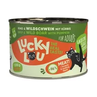 Mokra karma dla kotów - Lucky Lou mokra karma dla kota Adult Wołowina i dziczyzna 12x200 g - miniaturka - grafika 1