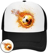 Czapki i chusty sportowe męskie - CZAPKA Z DASZKIEM PIŁKA NOŻNA DLA DZIECI SIATKA CZARNA BEJSBOLÓWKA - miniaturka - grafika 1