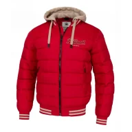 Odzież taktyczna i umundurowanie - Kurtka męska przejściowa z kapturem Pit Bull Hidden '24 - Czerwona - miniaturka - grafika 1