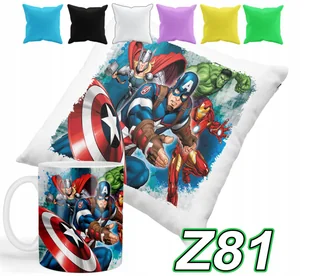 ZESTAW KUBEK +POSZEWKA Z NADRUKIEM PREZENT AVENGERS BAJKI +IMIĘ - Gadżety dla niej i dla niego - miniaturka - grafika 1