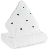 Okrycia kąpielowe dla dzieci - Ręcznik z kapturem Baby 100 x 100 cm Biały - miniaturka - grafika 1