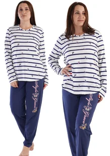 Piżama Damska Vienetta Bawełniana Z Długim Rękawem 3Xl Duże Rozmiary +Size - Piżamy damskie - miniaturka - grafika 1