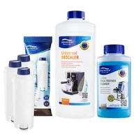 Akcesoria i części do ekspresów do kawy - Zestaw Delonghi - AL-S002 3szt, Uniwersalny Odkamieniacz Aqualogis 1L, Płyn Czyszcący System Mleczny Latteo 250ml - miniaturka - grafika 1