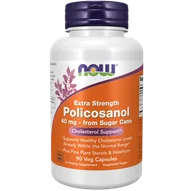 Serce i układ krążenia - Now® Foods NOW Policosanol 40 mg (Extra Strength), 90 kapsułek roślinnych - miniaturka - grafika 1