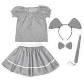 Stroje karnawałowe - ZESTAW SŁONIK SZARY 116-128 5el - miniaturka - grafika 1