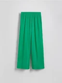Spodnie damskie - Reserved - Szerokie spodnie z modalu - zielony - miniaturka - grafika 1