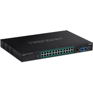 Pozostałe akcesoria sieciowe - Trendnet TI-RP262i Zarządzany L2 Gigabit Ethernet (10/100/1000) Obsługa PoE 1U Czarny - miniaturka - grafika 1