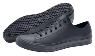 Shoes for Crews 38649-38/5 DELRAY Unisex skórzane buty na co dzień, antypoślizgowe, rozmiar 5 UK, czarne - Biuro i firma OUTLET - miniaturka - grafika 1