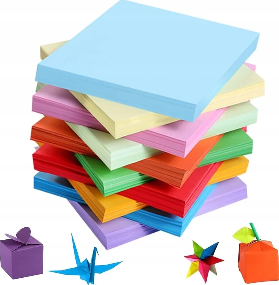 PAPIER 200 ARKUSZY 15X15CM DWUSTRONNY WIELOKOLOROWY ZESTAW
